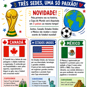 Países-sede e os Mascotes da Copa do Mundo 2026