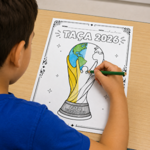 Atividade copa taça para colorir