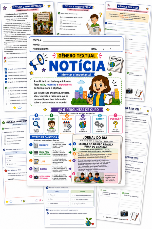 GÊNERO TEXTUAL – NOTÍCIA - Prof. Patrícia Torres - Atividades ...