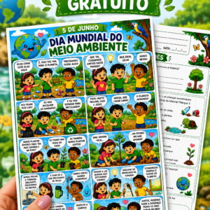 🌎HISTÓRIA EM QUADRINHOS SOBRE MEIO AMBIENTE – GRATUITO!🌎