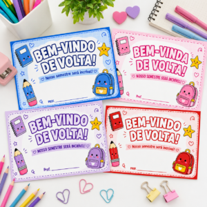 CARTÃO BEM-VINDO(A) DE VOLTA! 💙🩷