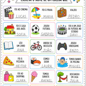 QUEM FEZ O QUÊ NAS FÉRIAS?