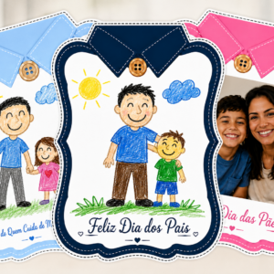 MOLDURA CAMISA | Dia dos Pais | Quem Cuida de Mim