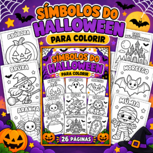 Símbolos do Halloween para Colorir